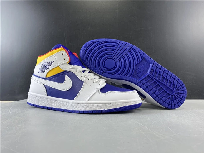 WellDesigned 2148 Jordan1 Mid Royal Blue Laser Orange 554724- 549