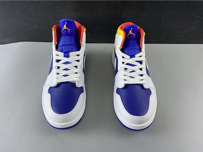WellDesigned 2148 Jordan1 Mid Royal Blue Laser Orange 554724- 549