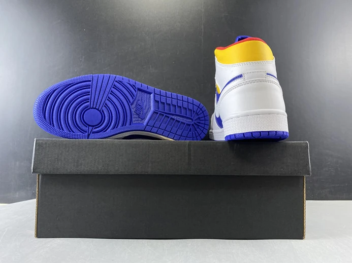 WellDesigned 2148 Jordan1 Mid Royal Blue Laser Orange 554724- 549