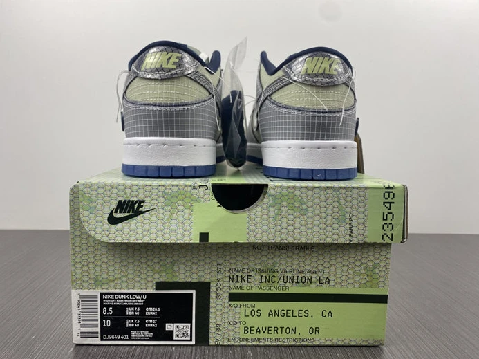 WellDesigned 2232 Nike Dunk Low Union Passport Pack Pistachio DJ9649- 1931