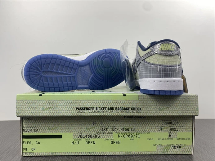 WellDesigned 2232 Nike Dunk Low Union Passport Pack Pistachio DJ9649- 1931