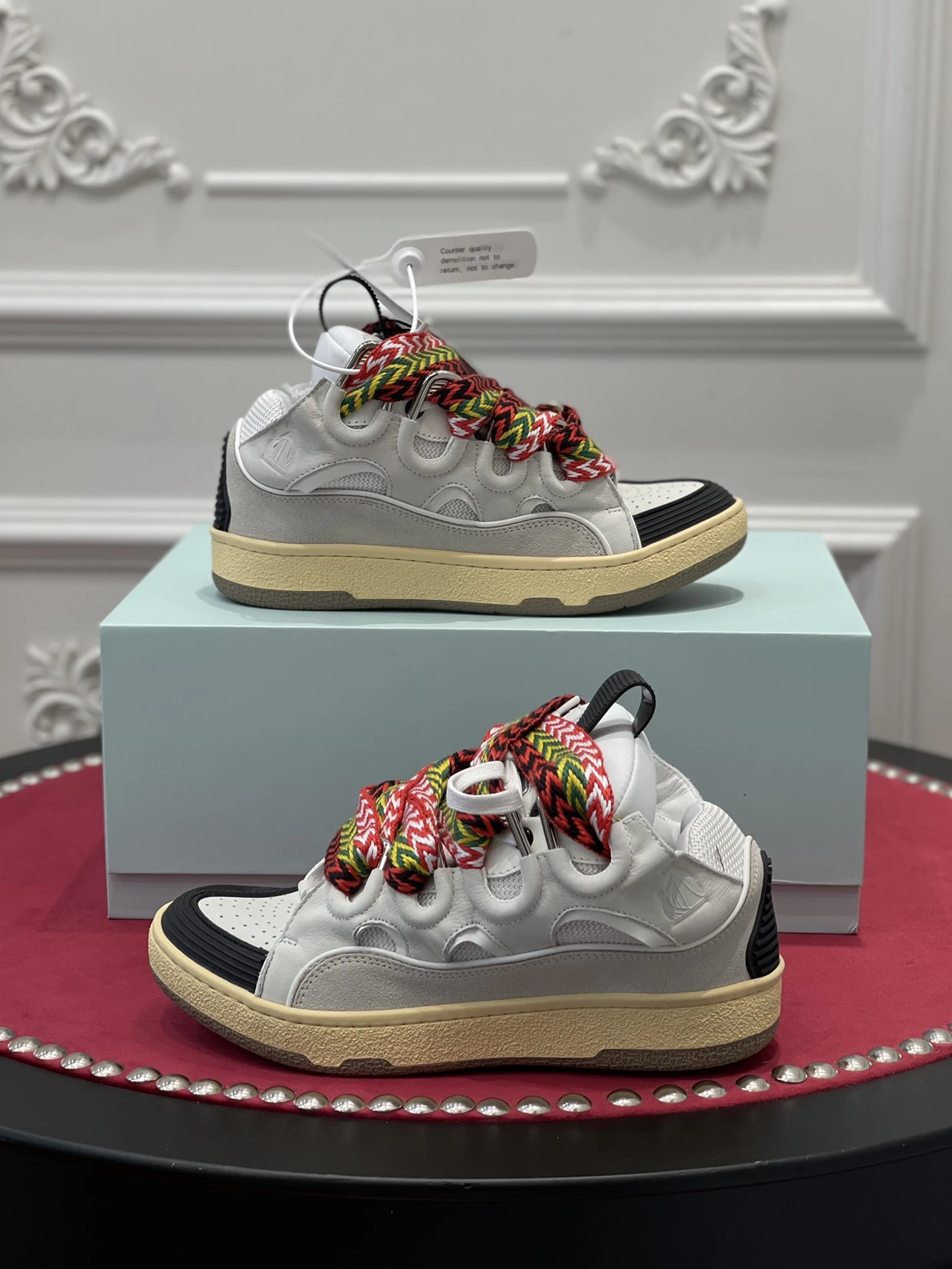 WellDesigned 2663 Lanvin Leather CurbWhite Black Gum FW-SKDK02-DRAG-A 1490