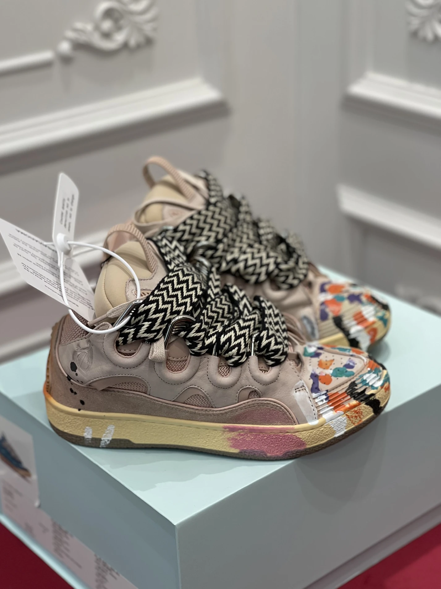 WellDesigned 4425 Lanvin Leather CurbGallery Dept. Pale Pink Multi FM-SKRK11-DRGD-P22B5S 1488