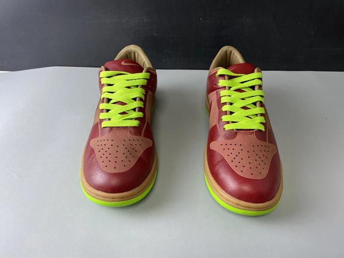 WellDesigned 8379 Nike Dunk Low 1-Piece Laser Varsity Red Chartreuse 311611- 2204