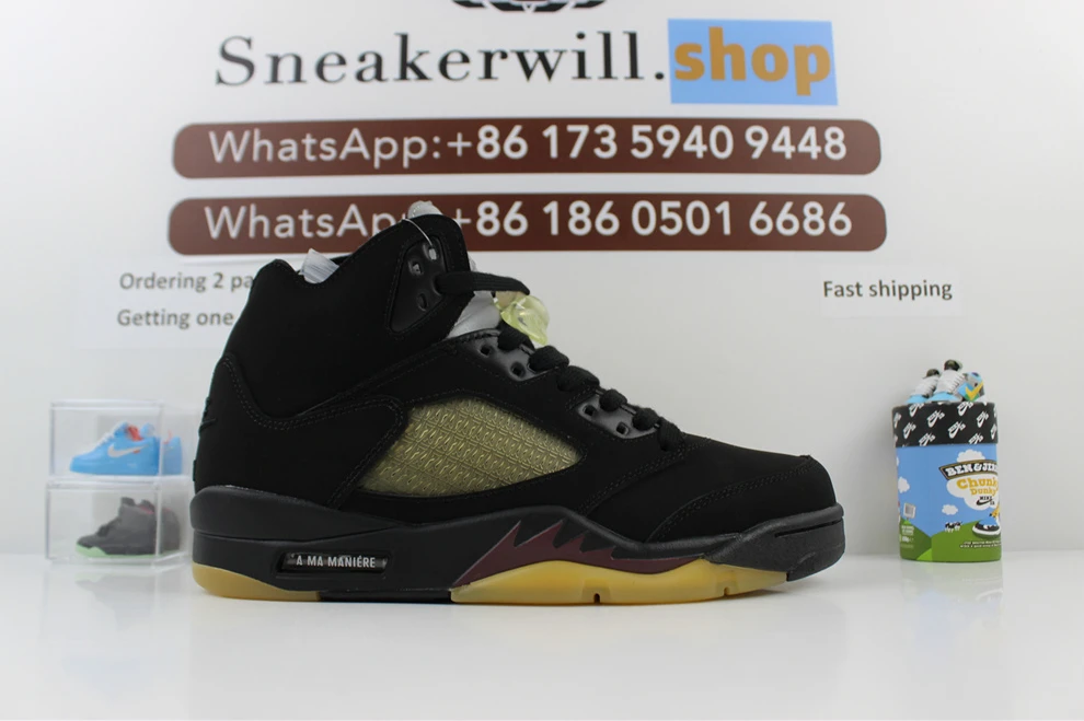WellDesigned GOAT A Ma Maniére X Air Jordan 5 Black 932