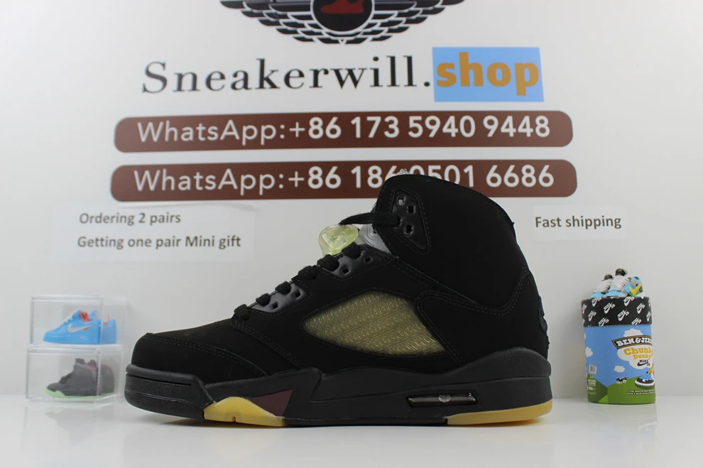 WellDesigned GOAT A Ma Maniére X Air Jordan 5 Black 932