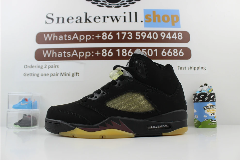 WellDesigned GOAT A Ma Maniére X Air Jordan 5 Black 932