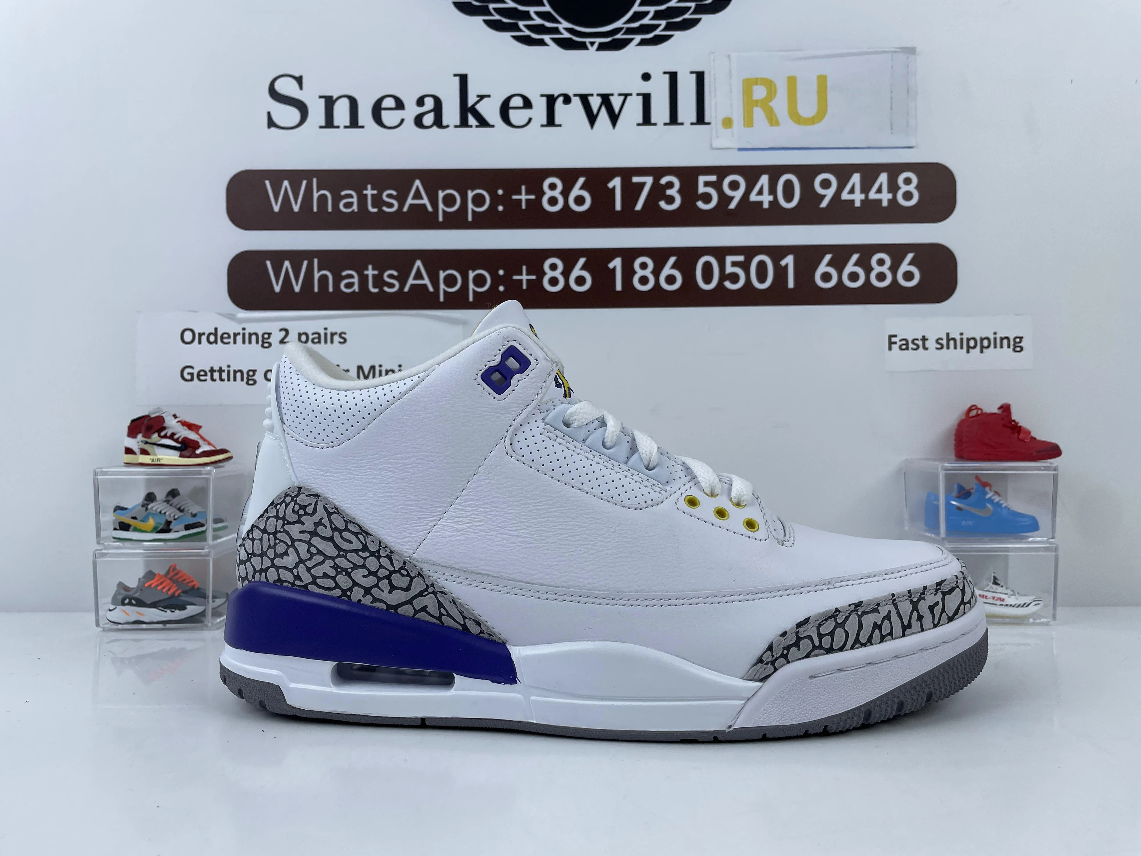 WellDesigned GOAT Air Jordan 3 Retro OG White Purple 712