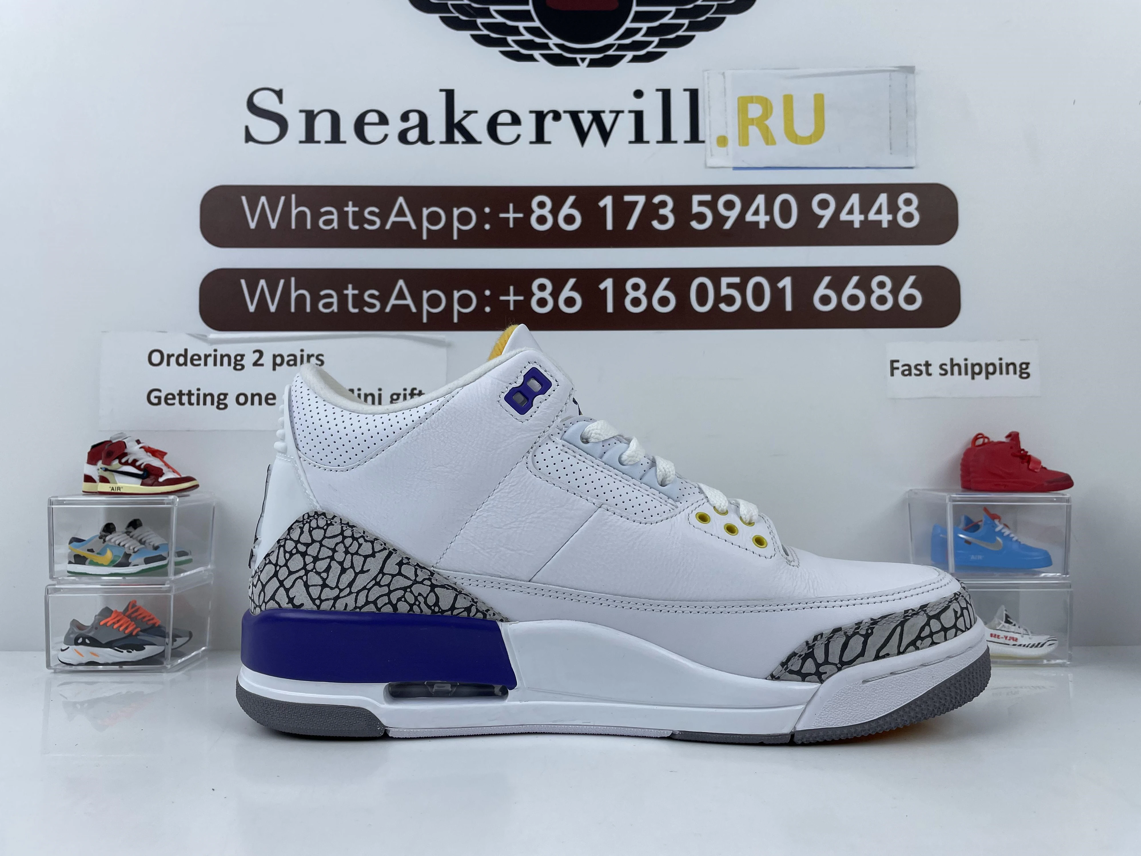 WellDesigned GOAT Air Jordan 3 Retro OG White Purple 712