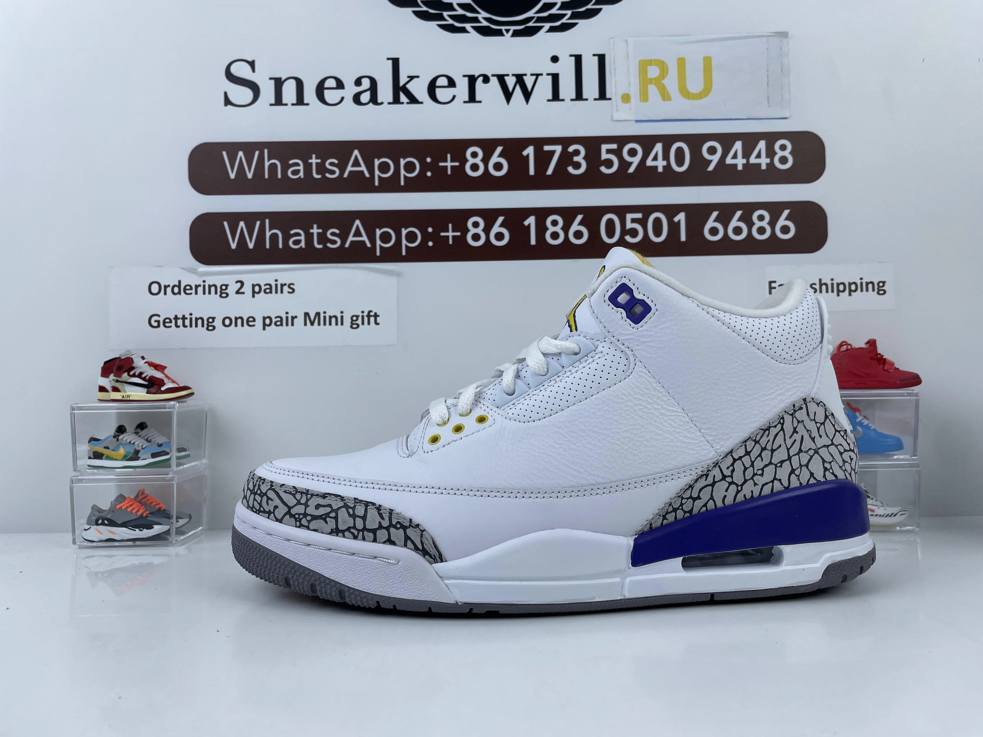 WellDesigned GOAT Air Jordan 3 Retro OG White Purple 712