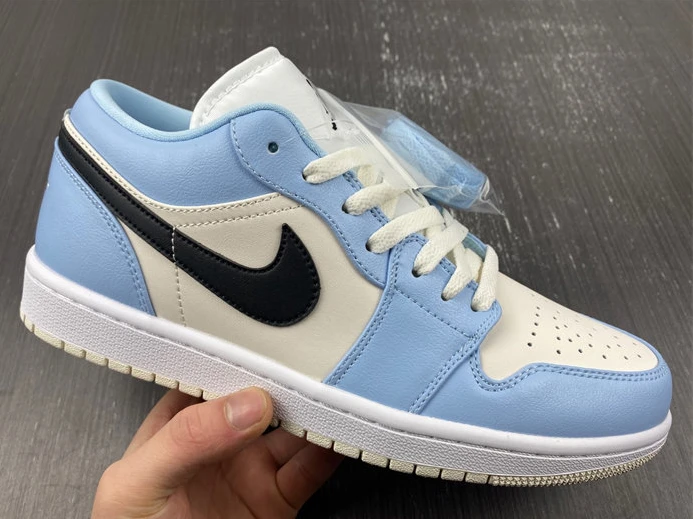 WellDesigned Jordan 1 Low Ice Blue Black 554723-401 634