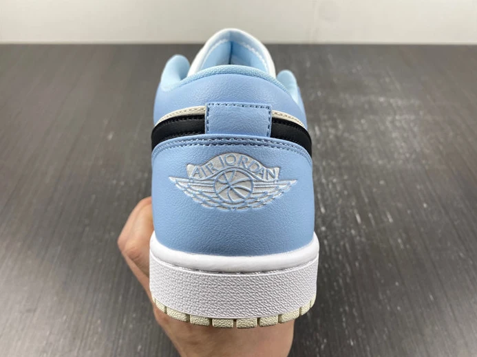 WellDesigned Jordan 1 Low Ice Blue Black 554723-401 634