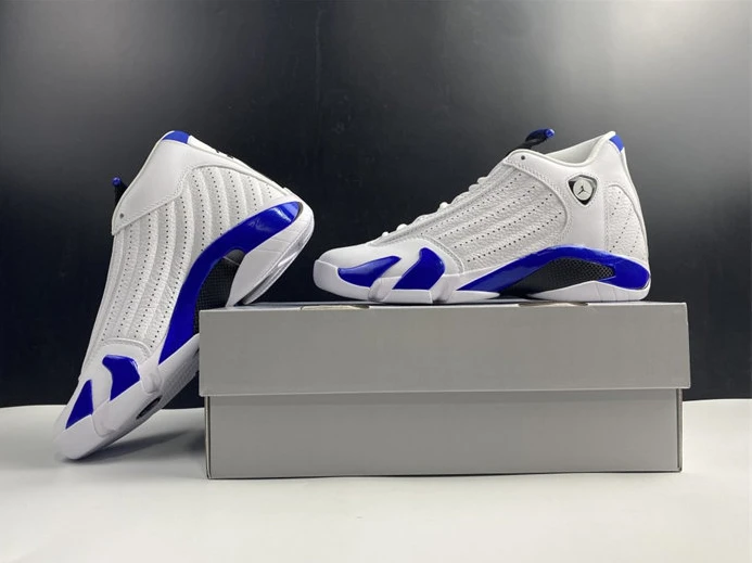 WellDesigned Jordan 14 Retro White Hyper Royal 487471-104 1188