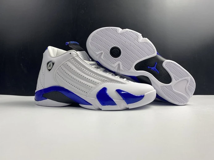 WellDesigned Jordan 14 Retro White Hyper Royal 487471-104 1188