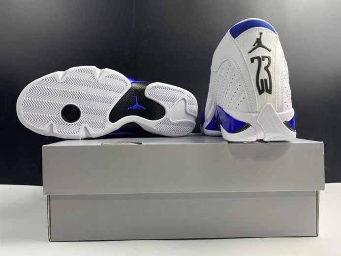 WellDesigned Jordan 14 Retro White Hyper Royal 487471-104 1188