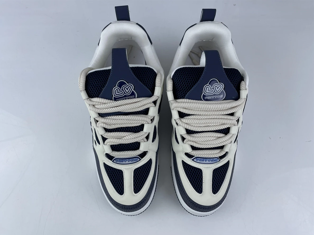 WellDesigned Louis Vuitton LV trainer Dark Blue Four Leaf Clover 197