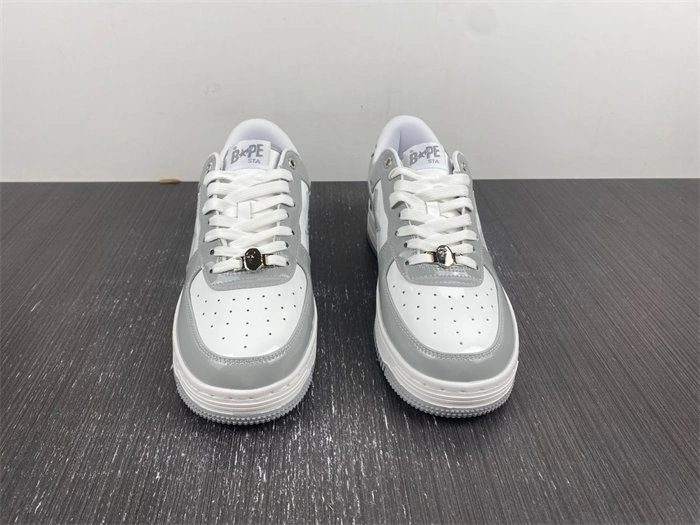 Affordable Affordable Packable A Bathing Ape Bape Sta Patent Leather White Grey 1I70-191- 5319