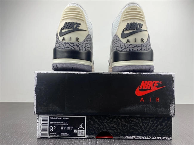 Rep ladies REP Cozy Air Jordan 3 White Cement Reimagined Shoes 2023  DN3707- 3798