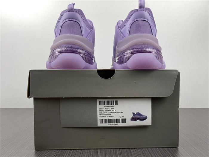MaikeSneakers Classic BLCG Triple S Clear Sole Purple 544351 W2GA1 4423