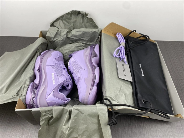 MaikeSneakers Classic BLCG Triple S Clear Sole Purple 544351 W2GA1 4423