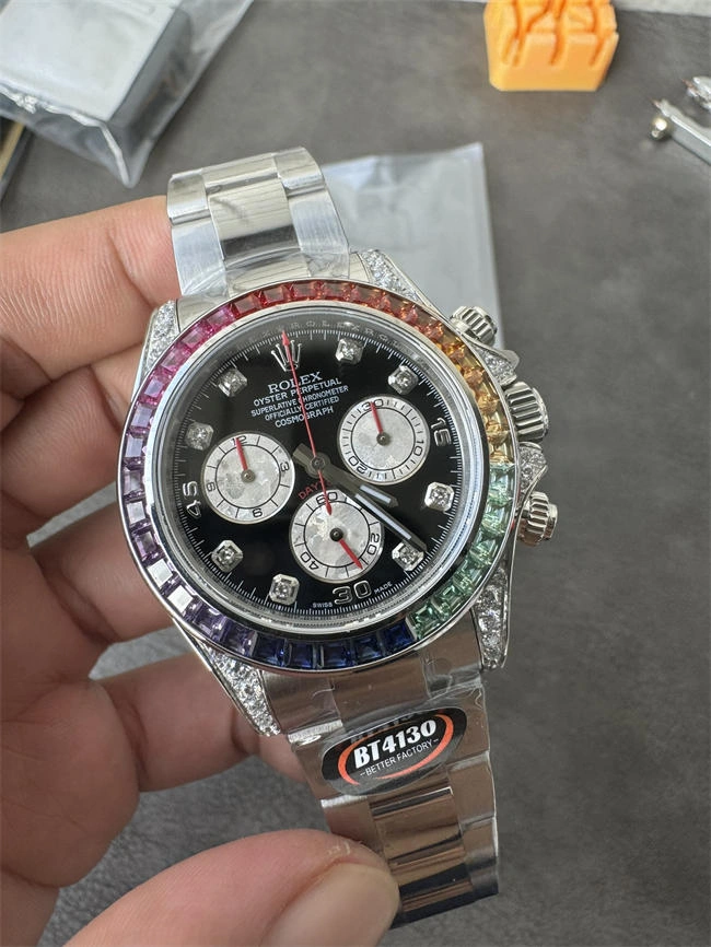 BT Rolex Rolex Daytona 4130 Rainbow Dimousan diamond Fashionable 5873