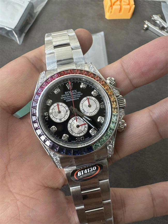 BT Rolex Rolex Daytona 4130 Rainbow Dimousan diamond Fashionable 5873