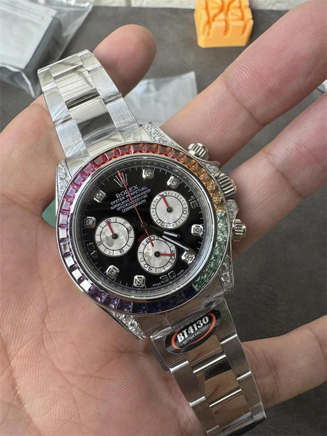 BT Rolex Rolex Daytona 4130 Rainbow Dimousan diamond Fashionable 5873