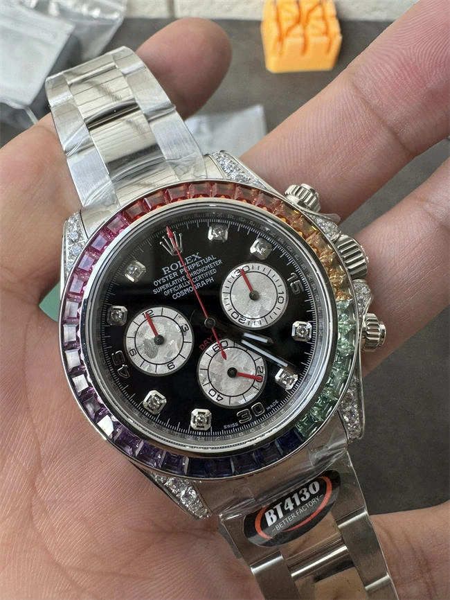 BT Rolex Rolex Daytona 4130 Rainbow Dimousan diamond Fashionable 5873