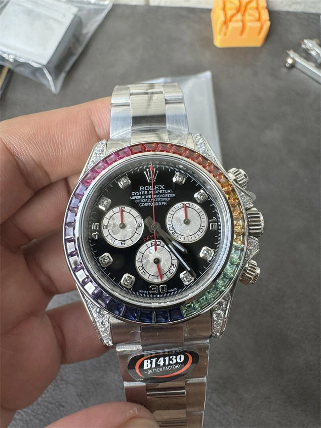 BT Rolex Rolex Daytona 4130 Rainbow Dimousan diamond Fashionable 5873