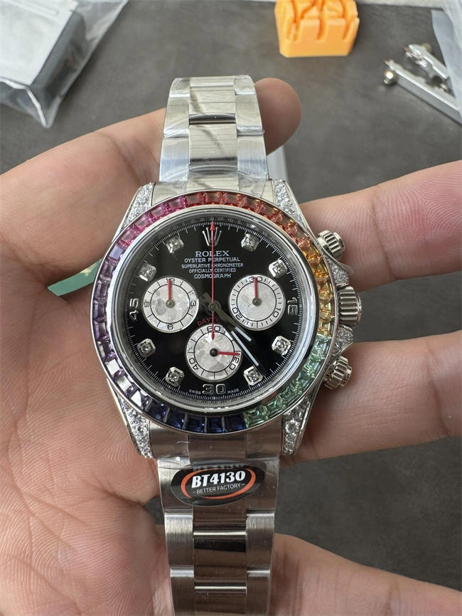 BT Rolex Rolex Daytona 4130 Rainbow Dimousan diamond Fashionable 5873