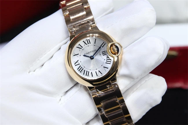 CARTIER 3K Blue balloon 28mm quartz TimelessDesign 5913