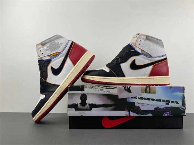 Original Jordan 1 Retro High Union Los Angeles Black Toe BV1300- 3587