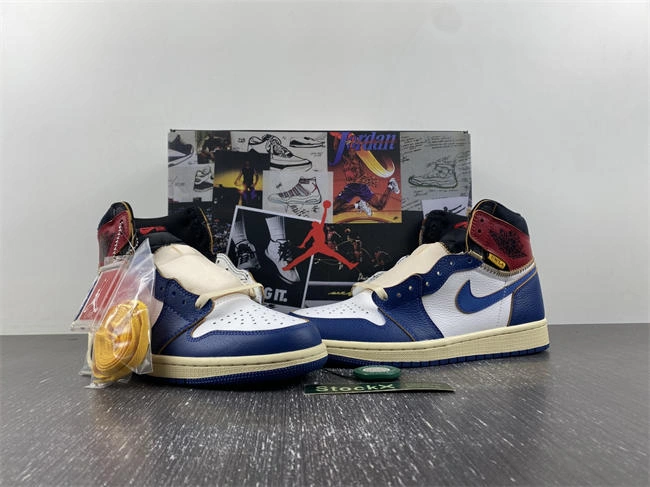 Cheap Husky Original Jordan 1 Retro High Union Los Angeles Storm Blue BV1300- 3585