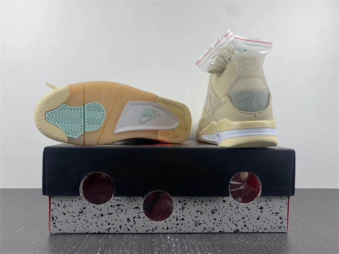 MaikeSneakers HighQuality Jordan 4 Retro Off-White Sail  CV9388- 3858