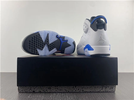 Vintage HOT Jordan 6 Retro Sport Blue  384664- Stylish 4028