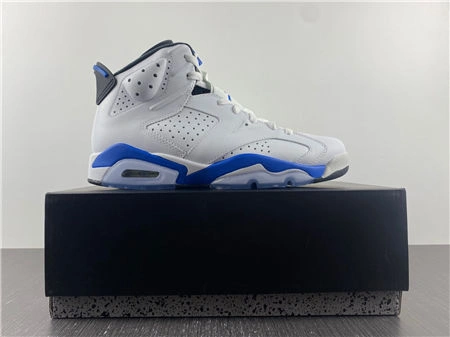 Vintage HOT Jordan 6 Retro Sport Blue  384664- Stylish 4028
