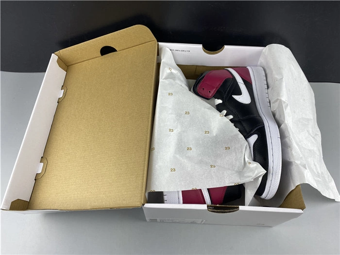 HYPE Contemporary Jordan1 Mid Black Noble Red BQ6472- 3734
