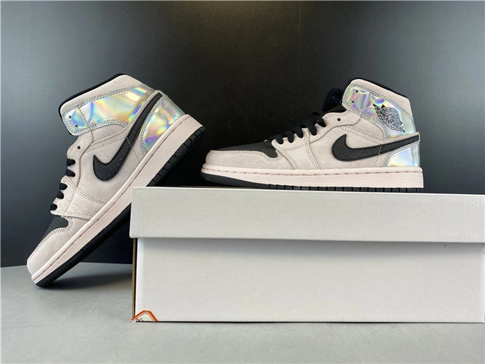 MaikeSneakers Jordan1 Mid Dirty Powder Iridescent BQ6472- ComfortFit 3746