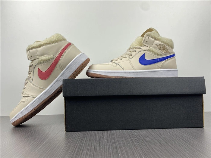 MaikeSneakers SunProtective Jordan1 Mid Fleece Pearl White DO2207- 3701