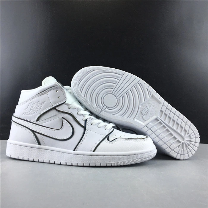 Affordable Hot Jordan1 Mid Iridescent Reflective White CK6587- QuickDry 3763
