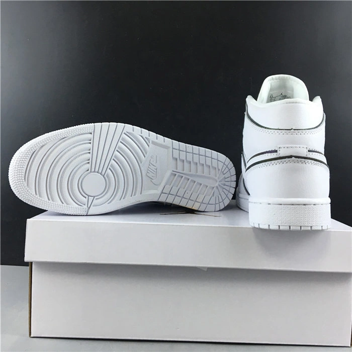 Affordable Hot Jordan1 Mid Iridescent Reflective White CK6587- QuickDry 3763