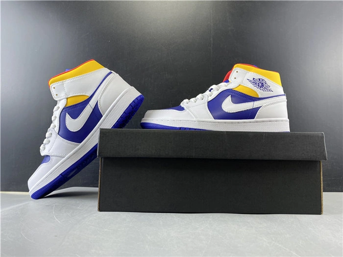 Cheap Durable Jordan1 Mid Royal Blue Laser Orange 554724- 3774