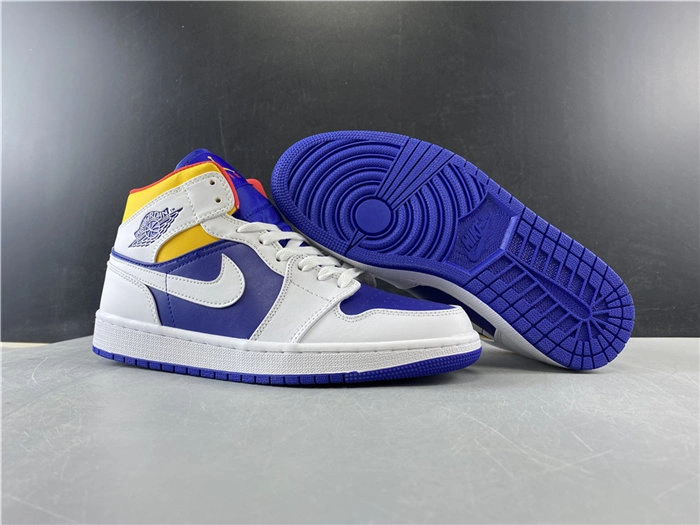 Cheap Durable Jordan1 Mid Royal Blue Laser Orange 554724- 3774