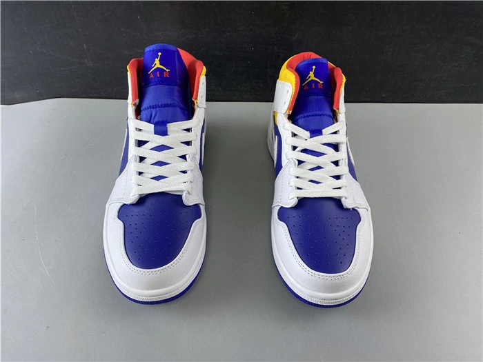 Cheap Durable Jordan1 Mid Royal Blue Laser Orange 554724- 3774