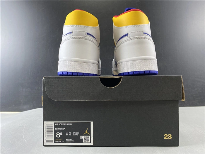 Cheap Durable Jordan1 Mid Royal Blue Laser Orange 554724- 3774