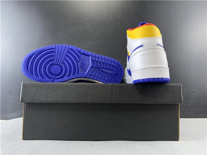 Cheap Durable Jordan1 Mid Royal Blue Laser Orange 554724- 3774