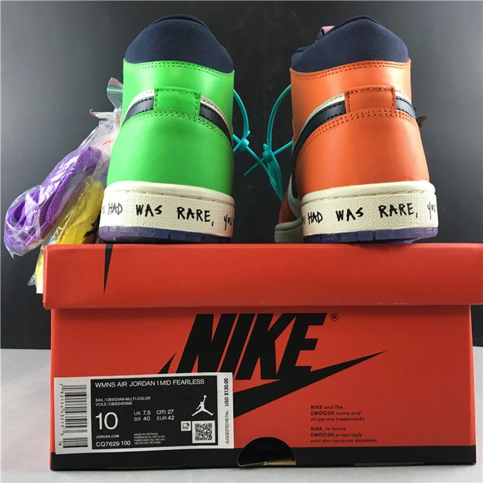 MaikeSneakers Elegant Jordan1 Mid SE Fearless Melody Ehsani CQ7629- 3762