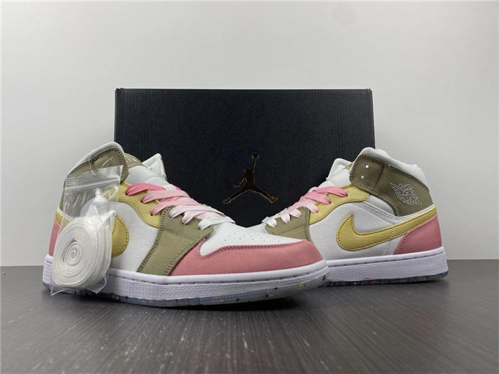 MaikeSneakers OdorResistant Jordan1 Mid SE Pastel Vivid Green Grind  DJ0338- 3706