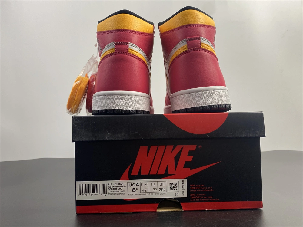 MaikeSneakers Reliable Jordan1 OG Light Fusion Red 555088- 3730