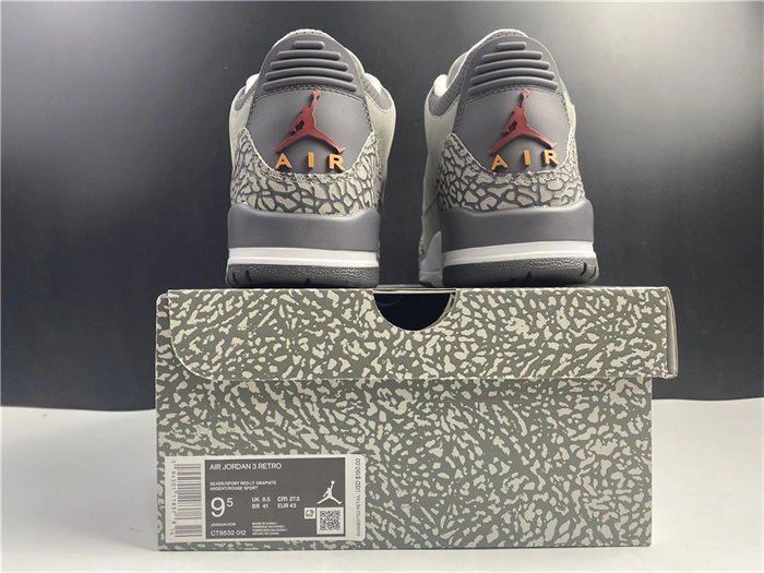 Bmlin Shoes Unique Jordan3 Cool Grey CT8532- 3844